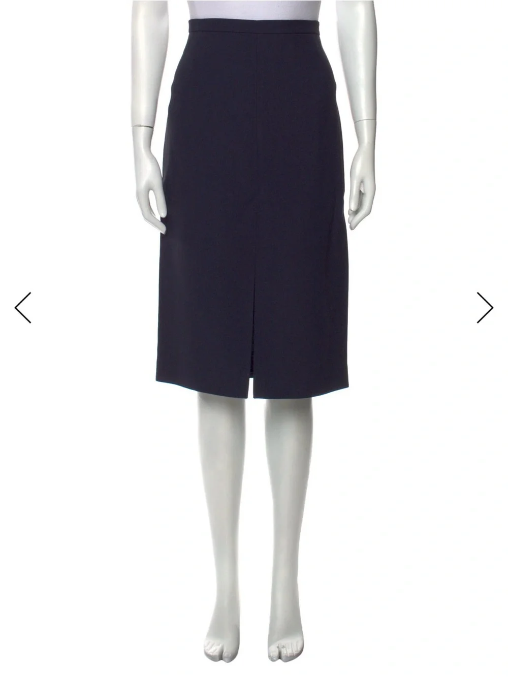 Michael Kors Collection Navy Skirt with Front Vent